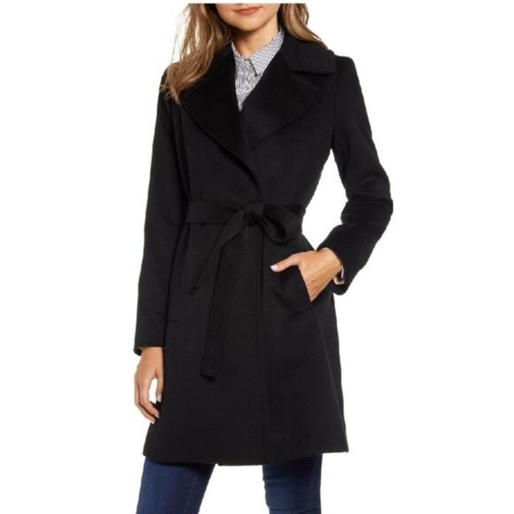 Women's Fleurette Wool Wrap Coat - Picture 1 of 2